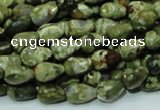 CRH63 15.5 inches 8*12mm faceted teardrop rhyolite beads wholesale