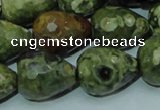 CRH65 15.5 inches 15*20mm faceted teardrop rhyolite beads wholesale