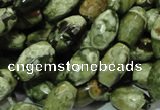 CRH67 15.5 inches 8*13mm faceted rice rhyolite beads wholesale