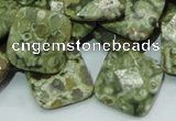 CRH75 15.5 inches 20*20mm faceted rhombic rhyolite beads wholesale