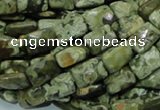 CRH78 15.5 inches 10*14mm faceted rectangle rhyolite beads wholesale