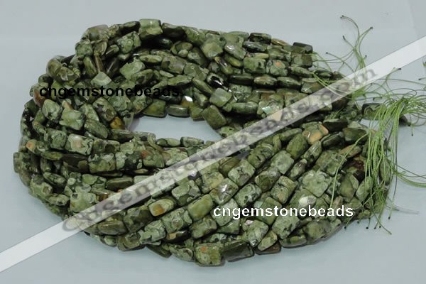 CRH79 15.5 inches 13*18mm faceted rectangle rhyolite beads wholesale
