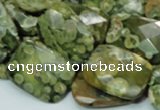 CRH80 15.5 inches 15*20mm faceted rectangle rhyolite beads wholesale