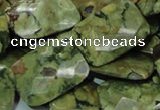 CRH81 15.5 inches 18*25mm faceted rectangle rhyolite beads wholesale