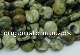 CRH83 15.5 inches 10mm faceted flat round rhyolite beads wholesale