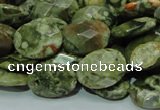 CRH91 15.5 inches 16*20mm faceted oval rhyolite beads wholesale