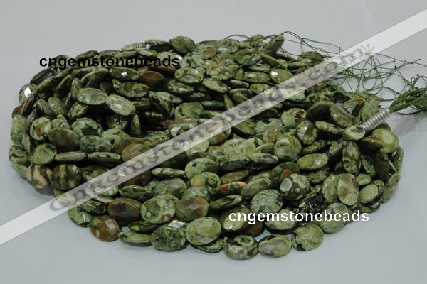 CRH91 15.5 inches 16*20mm faceted oval rhyolite beads wholesale