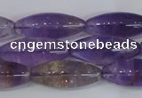 CRI100 15.5 inches 12*30mm rice natural ametrine gemstone beads