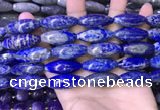 CRI101 15.5 inches 12*30mm rice lapis lazuli gemstone beads