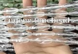 CRI144 15.5 inches 10*30mm faceted rice white crystal beads