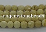 CRI210 15.5 inches 4mm faceted round riverstone beads wholesale