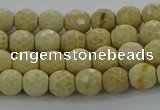 CRI211 15.5 inches 6mm faceted round riverstone beads wholesale