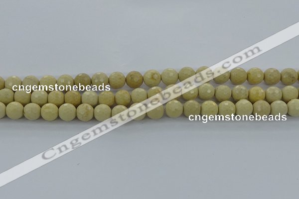 CRI212 15.5 inches 8mm faceted round riverstone beads wholesale