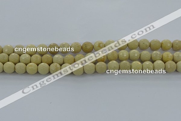 CRI213 15.5 inches 10mm faceted round riverstone beads wholesale