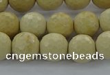 CRI214 15.5 inches 12mm faceted round riverstone beads wholesale