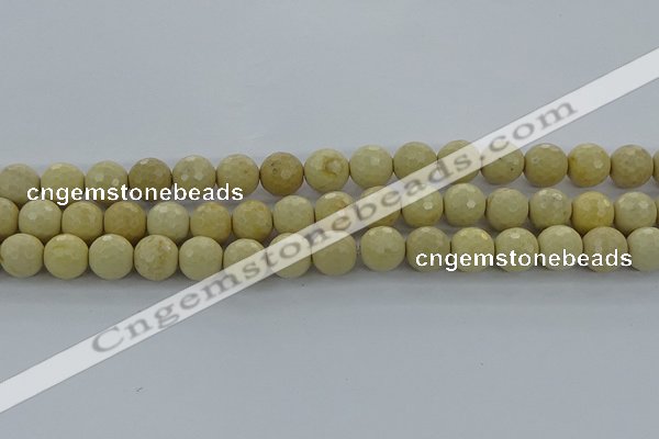 CRI214 15.5 inches 12mm faceted round riverstone beads wholesale