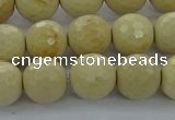 CRI215 15.5 inches 14mm faceted round riverstone beads wholesale