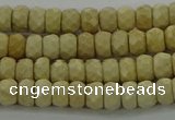 CRI220 15.5 inches 4*6mm faceted rondelle riverstone beads