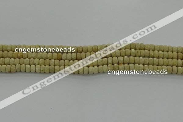 CRI220 15.5 inches 4*6mm faceted rondelle riverstone beads