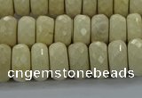 CRI223 15.5 inches 8*12mm faceted rondelle riverstone beads