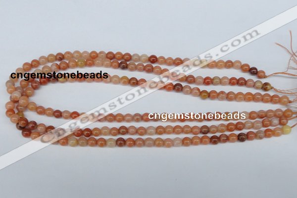 CRJ200 15.5 inches 6mm round natural red jade gemstone beads