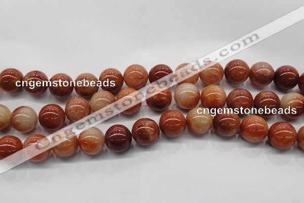 CRJ504 15.5 inches 12mm round red jade gemstone beads