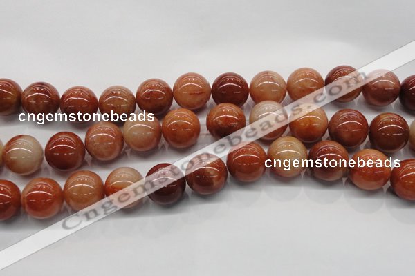 CRJ506 15.5 inches 16mm round red jade gemstone beads
