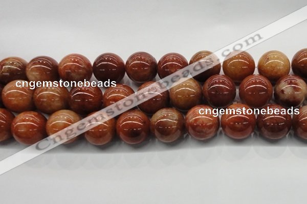 CRJ507 15.5 inches 18mm round red jade gemstone beads