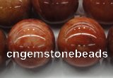 CRJ508 15.5 inches 20mm round red jade gemstone beads