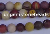 CRO1002 15.5 inches 8mm round matte mookaite gemstone beads