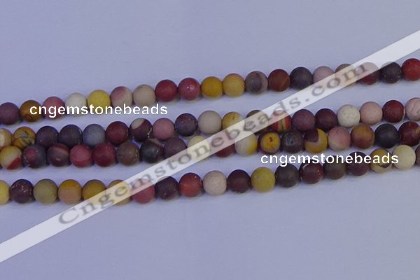 CRO1003 15.5 inches 10mm round matte mookaite gemstone beads