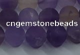 CRO1013 15.5 inches 10mm round matte amethyst gemstone beads