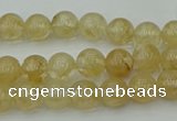 CRO1020 15.5 inches 4mm round yellow watermelon quartz beads