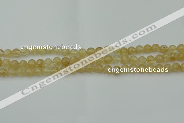 CRO1020 15.5 inches 4mm round yellow watermelon quartz beads