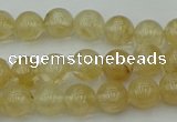 CRO1021 15.5 inches 6mm round yellow watermelon quartz beads