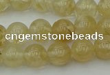 CRO1022 15.5 inches 8mm round yellow watermelon quartz beads