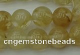 CRO1023 15.5 inches 10mm round yellow watermelon quartz beads