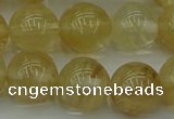 CRO1025 15.5 inches 14mm round yellow watermelon quartz beads