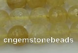 CRO1034 15.5 inches 12mm faceted round yellow watermelon quartz beads