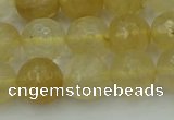 CRO1034 15.5 inches 12mm faceted round yellow watermelon quartz beads