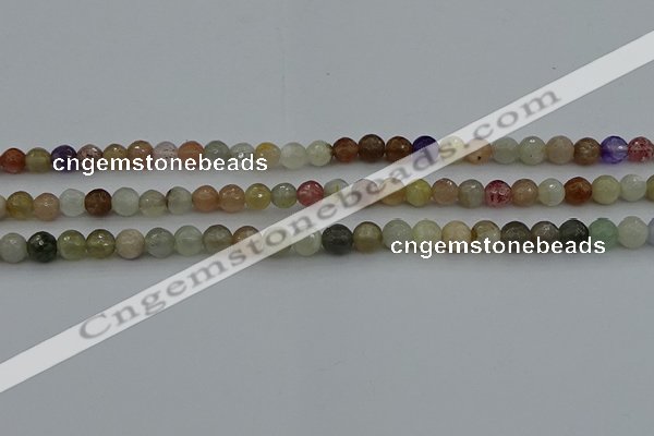 CRO1041 15.5 inches 6mm faceted round mixed gemstone beads