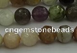 CRO1043 15.5 inches 10mm faceted round mixed gemstone beads