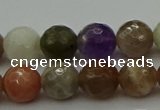 CRO1044 15.5 inches 12mm faceted round mixed gemstone beads