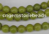 CRO108 15.5 inches 8mm round lemon jade beads wholesale