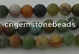 CRO1081 15.5 inches 6mm round matte Indian agate beads wholesale