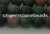 CRO1083 15.5 inches 10mm round matte Indian agate beads wholesale
