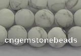 CRO1143 15.5 inches 10mm round matte white howlite beads