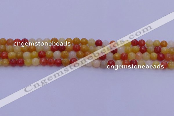 CRO1161 15.5 inches 6mm round golden silk jade beads wholesale