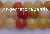 CRO1162 15.5 inches 8mm round golden silk jade beads wholesale