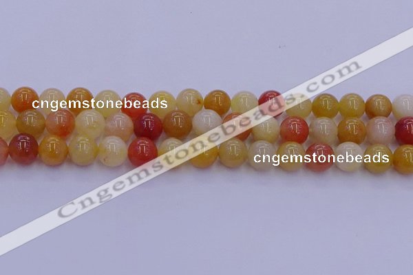 CRO1164 15.5 inches 12mm round golden silk jade beads wholesale